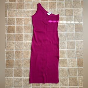 Pink Sweater midi 1 shoulder size xl (Cart J-101)